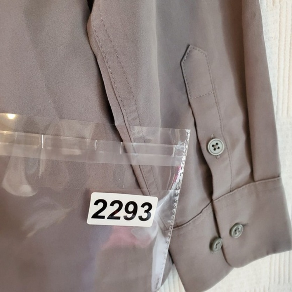 Chicos Womens XS Button Front Shirt  Long‎ Sleeve Pockets Utility Gray Modal - Picture 7 of 7